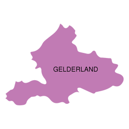 Mapa da província de Gelderland Desenho PNG