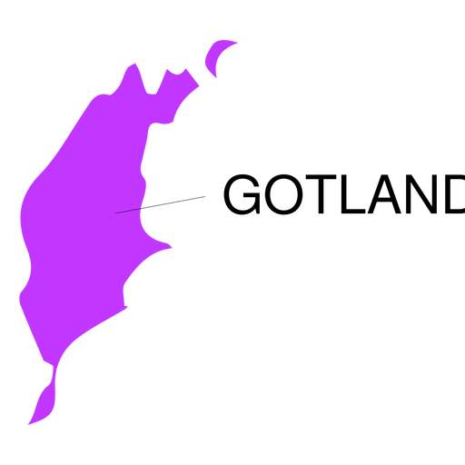 Mapa de condado de Gotland Desenho PNG