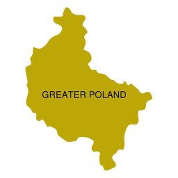 Greater poland voivodeship map PNG Design