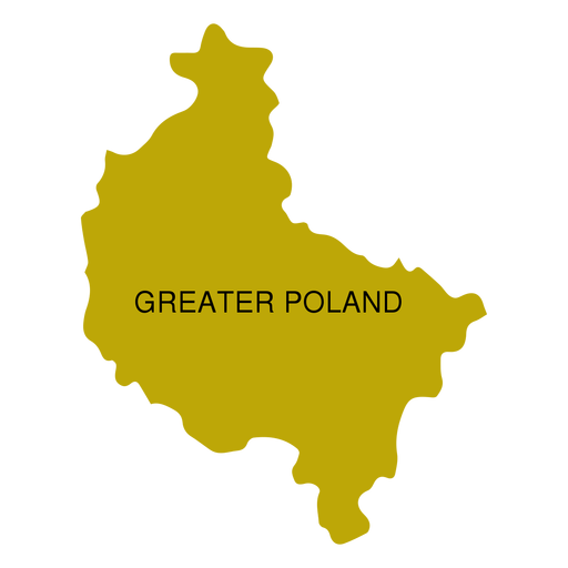 Karte der Woiwodschaft Gro?polen PNG-Design