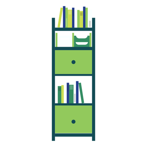 Grüne Büro Bücherregal Clipart PNG-Design