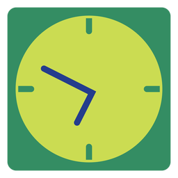 Grüne Wanduhr Clipart PNG-Design