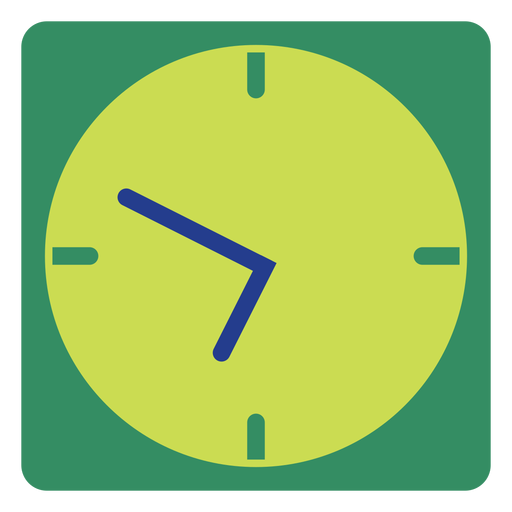 Green wall clock clipart
