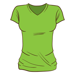 Camiseta feminina verde cartoon