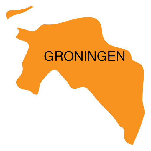 Groningen province map PNG Design