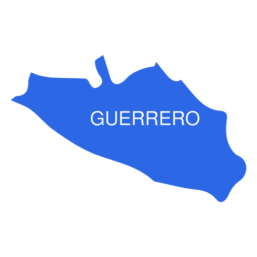 Guerrero state map PNG Design