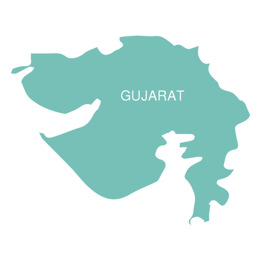 Gujarat state map PNG Design