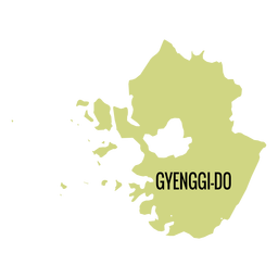 Mapa da província de Gyeonggi do Desenho PNG