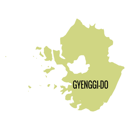 Mapa da prov?ncia de Gyeonggi do Desenho PNG