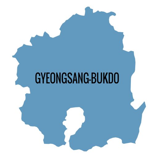 Mapa da prov?ncia de Gyeongsangbuk do Desenho PNG