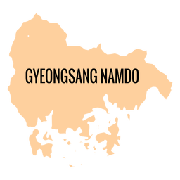 Mapa da província de Gyeongsangnam do Desenho PNG Transparent PNG