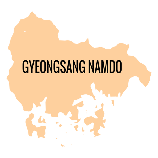 Mapa da prov?ncia de Gyeongsangnam do Desenho PNG