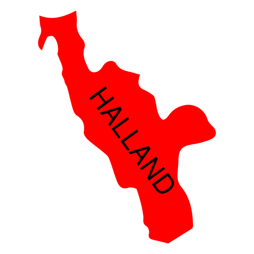 Halland county map PNG Design