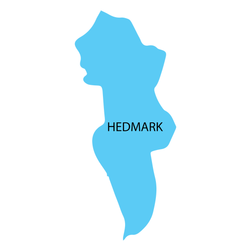 Mapa del condado de Hedmark Diseño PNG