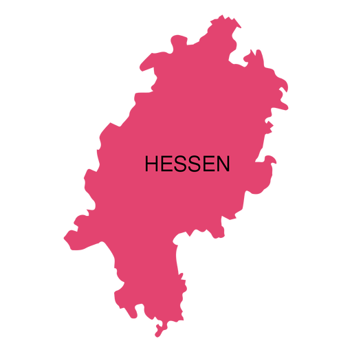 Mapa del estado de Hesse Diseño PNG