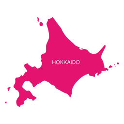 Mapa de la región de Hokkaido Diseño PNG