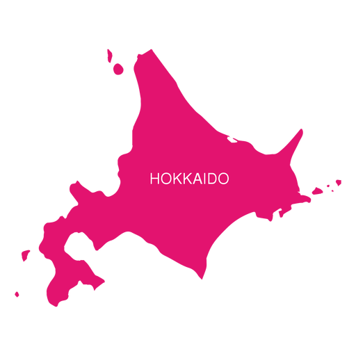 Hokkaido region map PNG Design