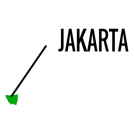 Mapa de la provincia de Yakarta Diseño PNG