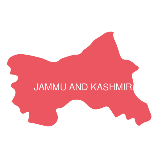 Jammu and kashmir state map PNG Design