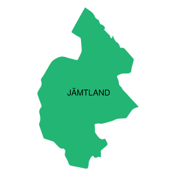 Mapa del condado de Jamtland Diseño PNG
