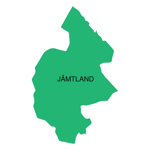 Mapa del condado de Jamtland Diseño PNG