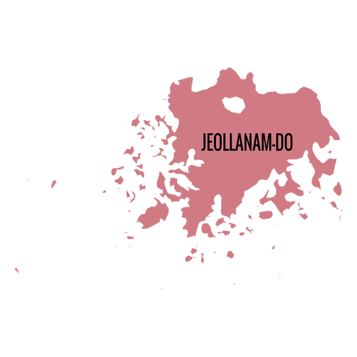 Jeollanam do province map PNG Design