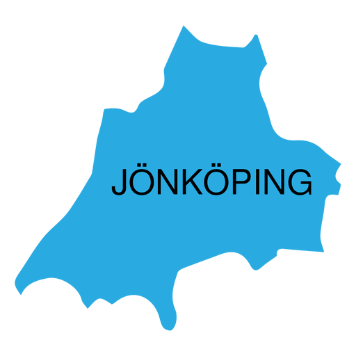 Mapa del condado de Jonkoping Diseño PNG