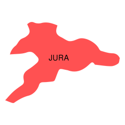 Jura canton map PNG Design