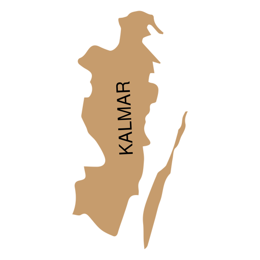 Mapa do condado de Kalmar Desenho PNG