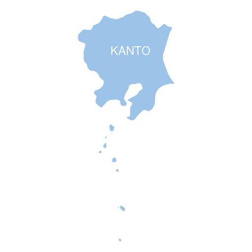 Mapa de la regi?n de Kanto Diseño PNG