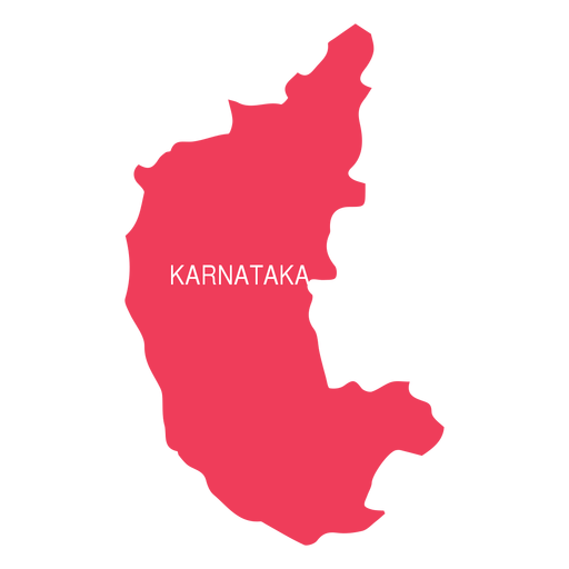 Mapa del estado de Karnataka Diseño PNG