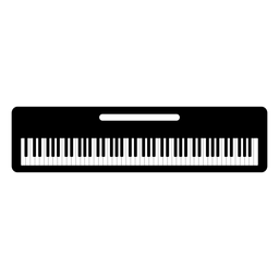 Keyboard musical instrument silhouette PNG Design
