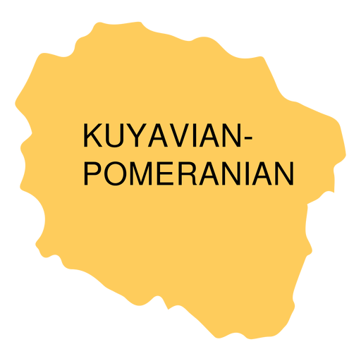 Mapa del voivodato de Kuyavia y Pomerania Diseño PNG