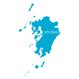 Karte der Region Kyushu PNG-Design