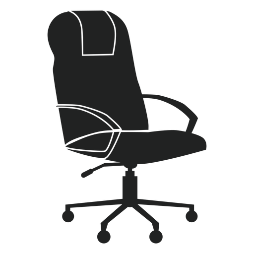 leather office chair flat icon - transparent png & svg vector