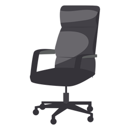 Ícone de cadeira de escritório de couro Desenho PNG
