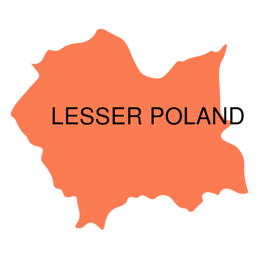 Mapa del voivodato de polonia menor Diseño PNG