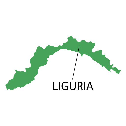 Mapa de la región de Liguria Diseño PNG