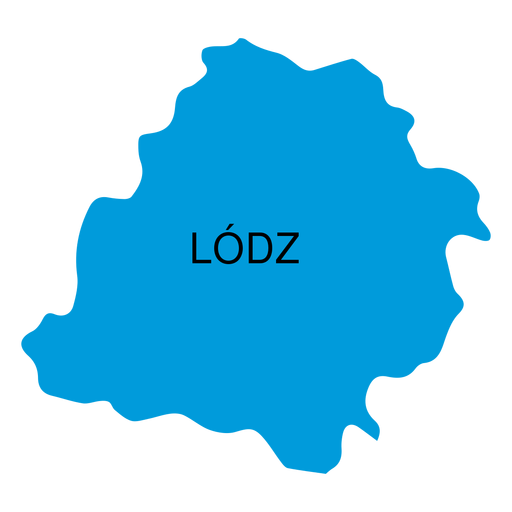 Mapa de voivodato de Lodz Diseño PNG