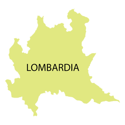Mapa de la región de Lombardía Diseño PNG