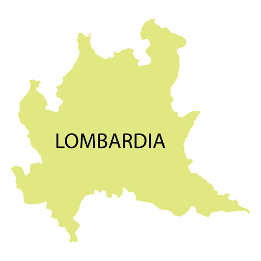 Karte der Region Lombardei PNG-Design