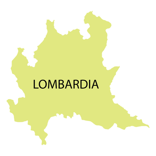 Mapa de la región de Lombardía Diseño PNG