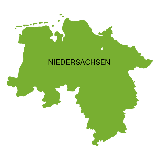 Mapa do estado da Baixa Saxônia Desenho PNG