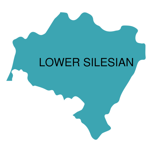 Lower silesian voivodeship map PNG Design