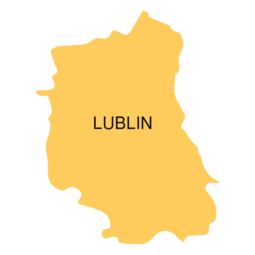 Mapa de voivodato de Lublin Diseño PNG