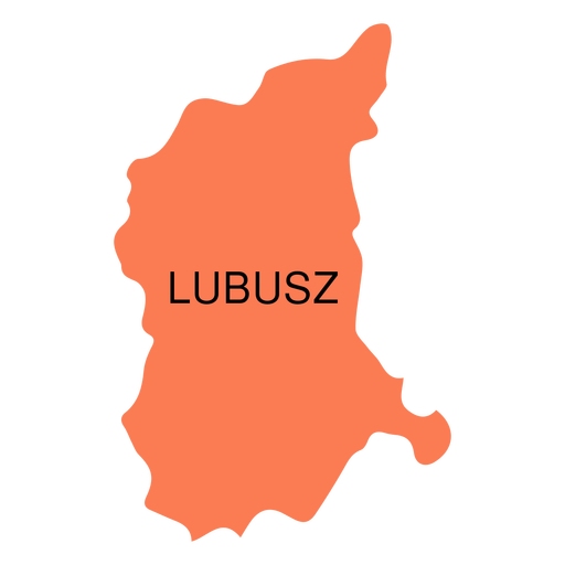 Lubusz voivodeship map PNG Design