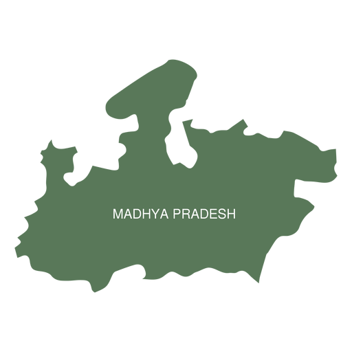 Mapa del estado de Madhya Pradesh Diseño PNG