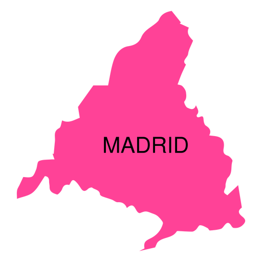 Madrid autonomous community map PNG Design