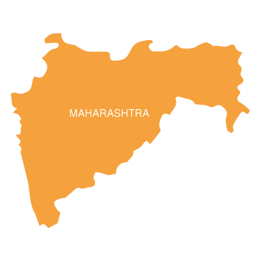 Mapa del estado de Maharashtra Diseño PNG