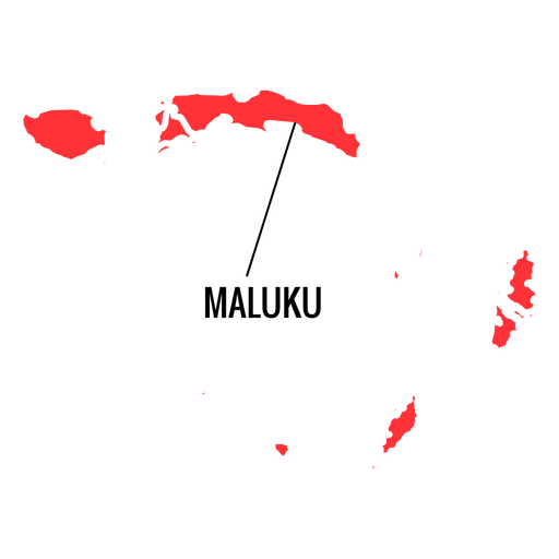 Mapa de la provincia de Maluku Diseño PNG